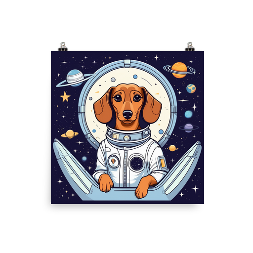 PugMug Custom Tan Dachshund Poster