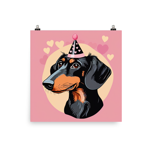 PugMug Custom Black Dachshund Poster