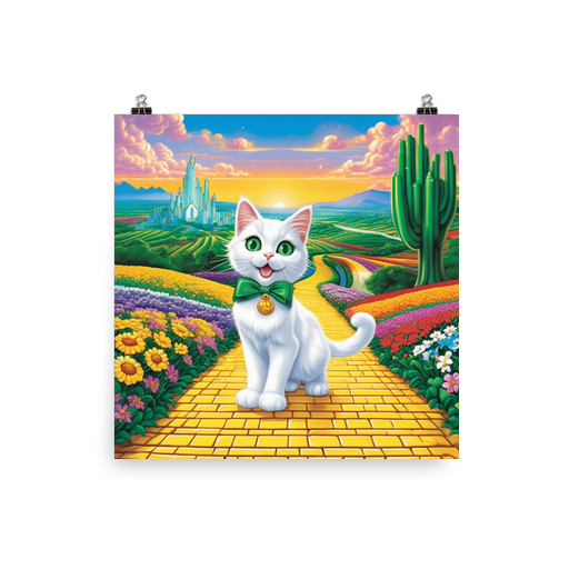 PugMug Custom White Companion Cat Poster