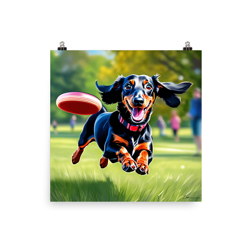 PugMug Custom Black Dachshund Poster