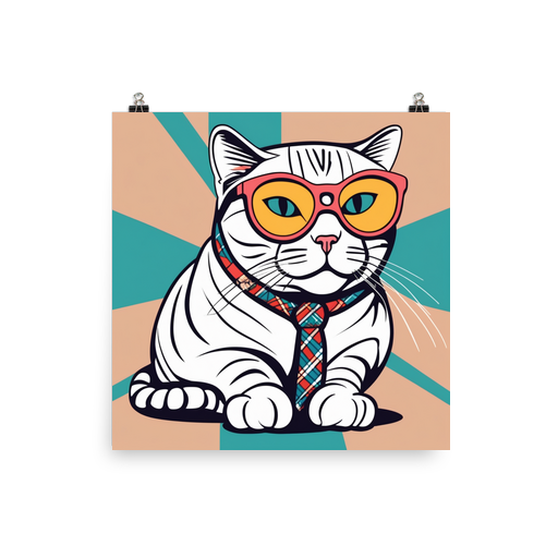PugMug Custom Tabby Scottish Fold Cat Poster