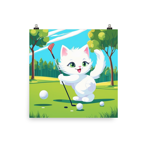 PugMug Custom White Companion Cat Poster