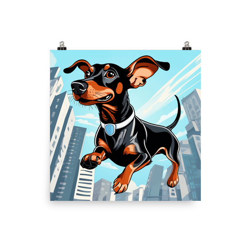 PugMug Custom Black Dachshund Poster