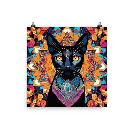 PugMug Custom Black Abyssinian Cat Poster