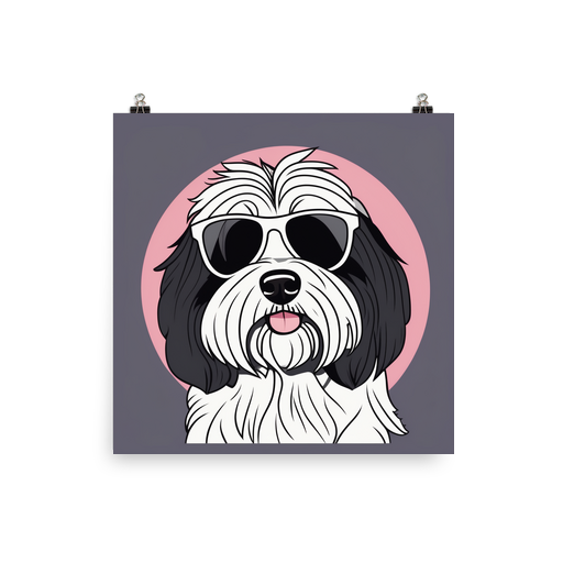PugMug Custom Black-and-white Havanese Dog Poster