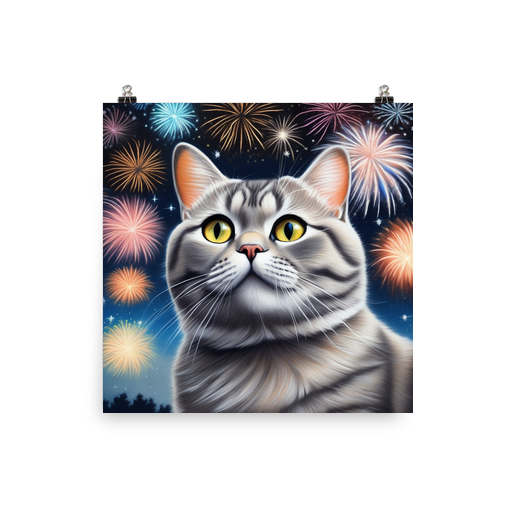 PugMug Custom Tabby British Shorthair Cat Poster