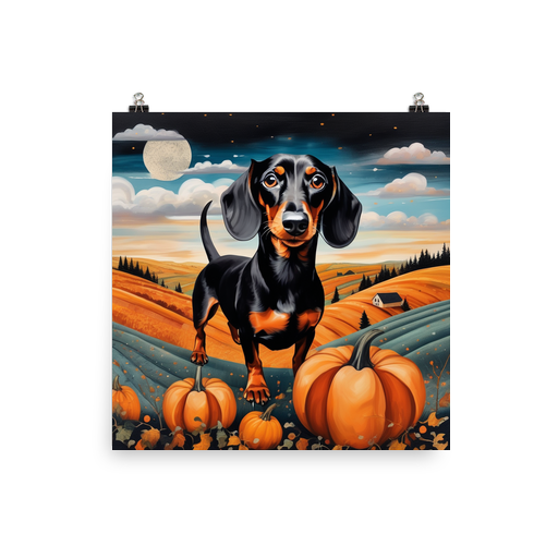 PugMug Custom Black Dachshund Poster