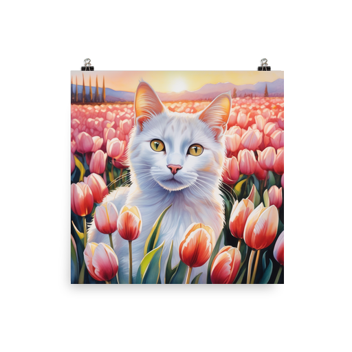 PugMug Custom White Companion Cat Poster