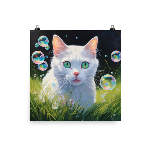 PugMug Custom White Companion Cat Poster