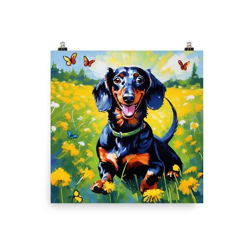 PugMug Custom Black Dachshund Poster