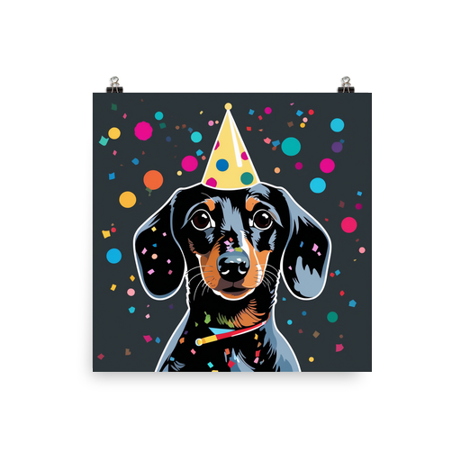 PugMug Custom Black Dachshund Poster