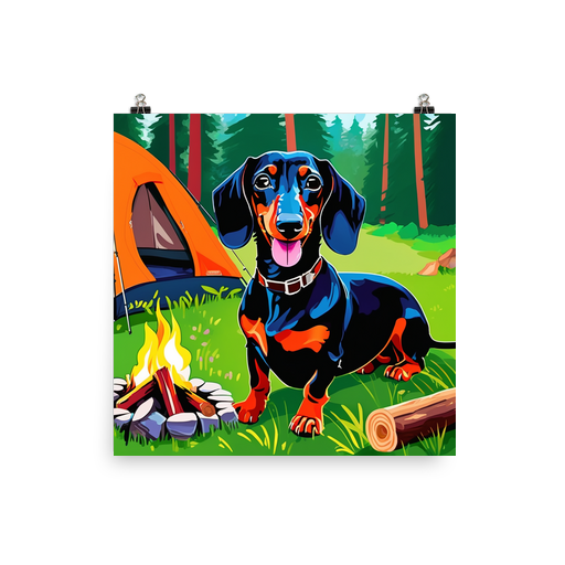 PugMug Custom Black Dachshund Poster