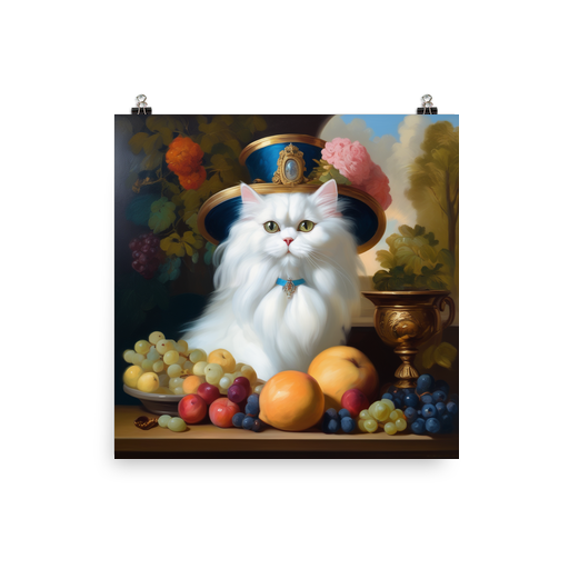 PugMug Custom White Persian Cat Poster