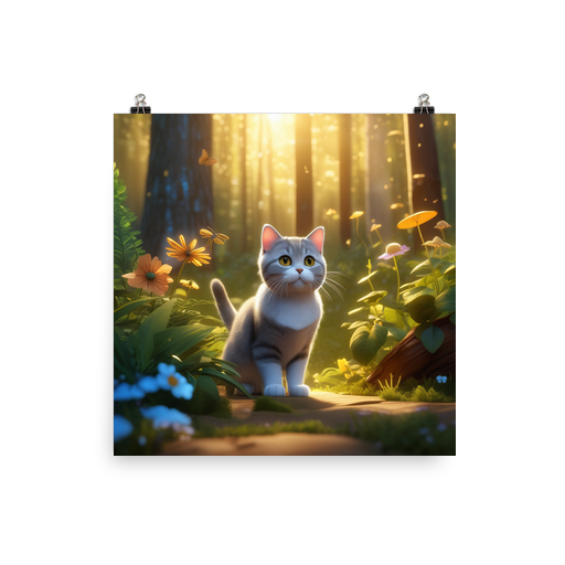 PugMug Custom Tabby British Shorthair Cat Poster