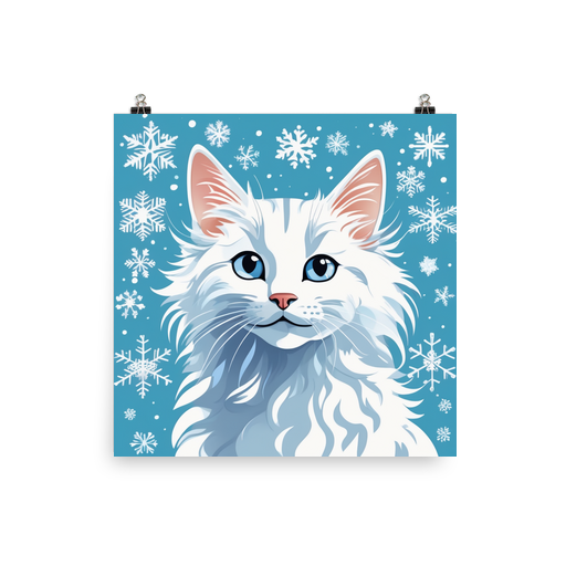 PugMug Custom White Companion Cat Poster