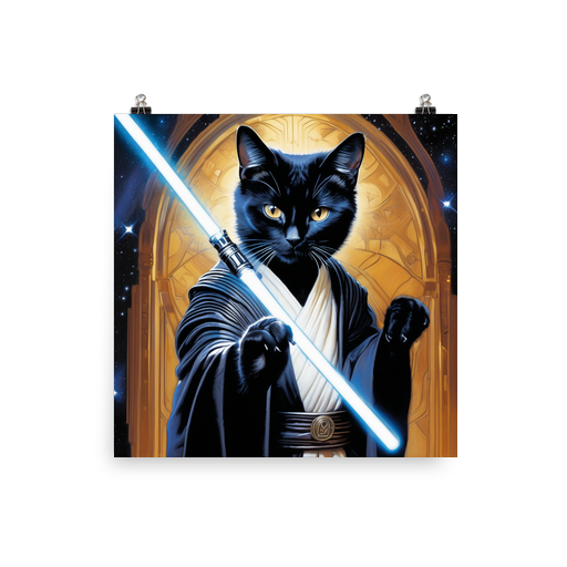 PugMug Custom Black Companion Cat Poster