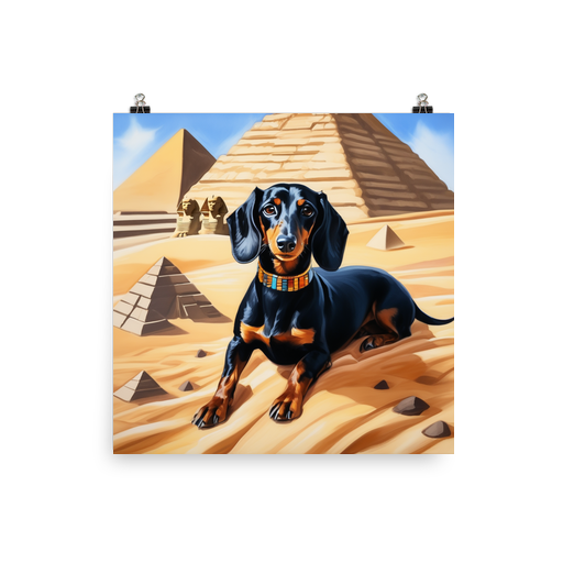 PugMug Custom Black Dachshund Poster