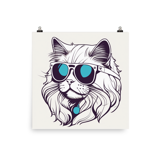 PugMug Custom White Persian Cat Poster