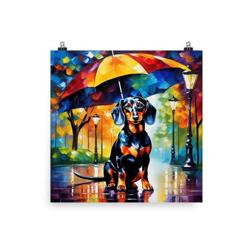 PugMug Custom Black Dachshund Poster