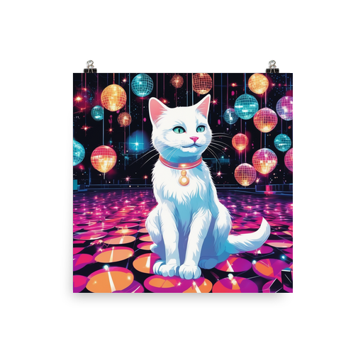 PugMug Custom White Companion Cat Poster
