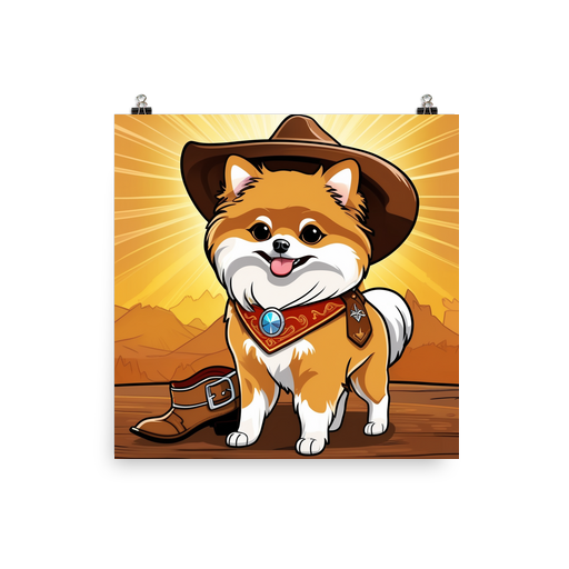 PugMug Custom Tan Pomeranian Poster