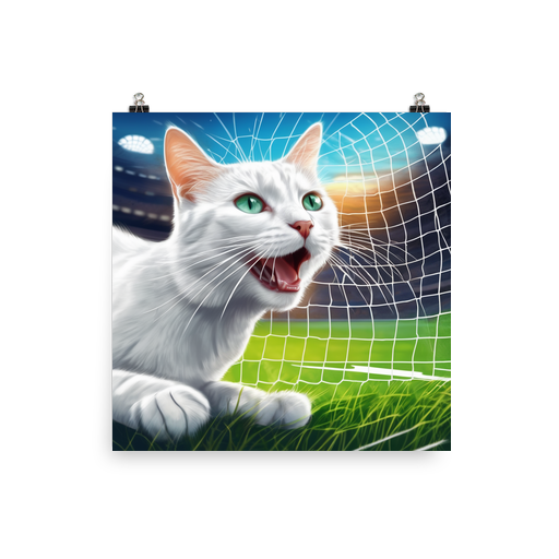 PugMug Custom White Companion Cat Poster