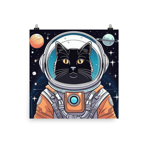 PugMug Custom Black Companion Cat Poster