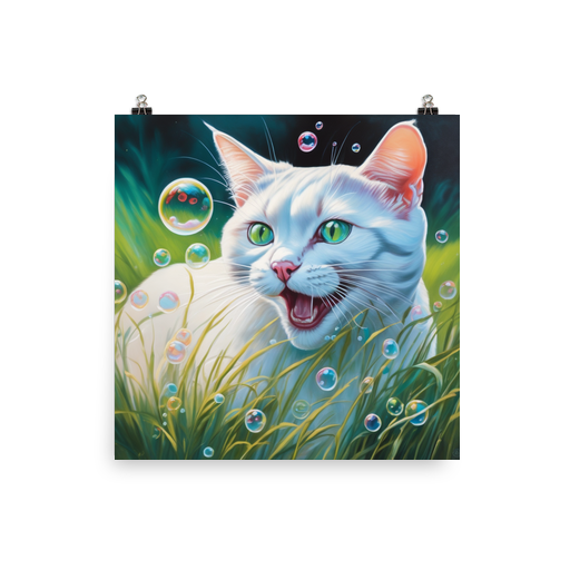 PugMug Custom White Exotic Cat Poster