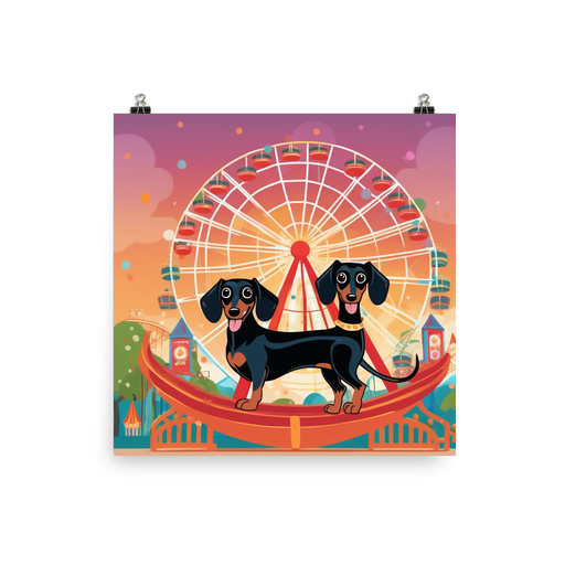 PugMug Custom Black Dachshund Poster