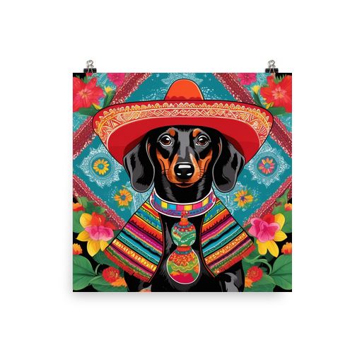 PugMug Custom Black Dachshund Poster