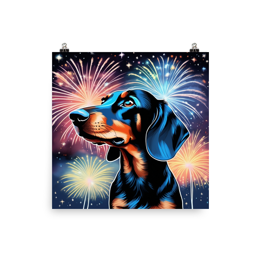 PugMug Custom Black Dachshund Poster