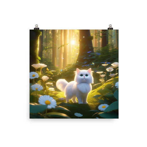 PugMug Custom White Persian Cat Poster