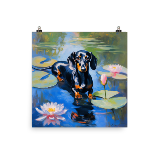 PugMug Custom Black Dachshund Poster