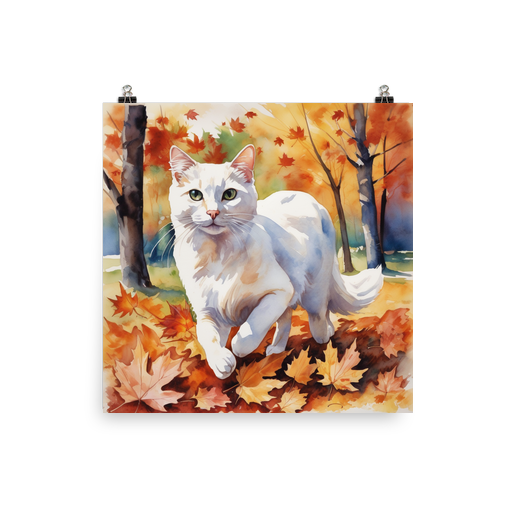 PugMug Custom White Companion Cat Poster