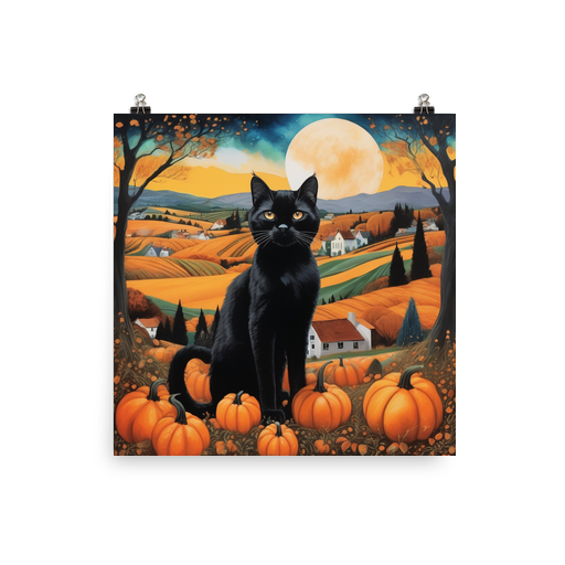 PugMug Custom Black Exotic Cat Poster
