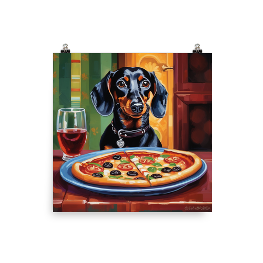 PugMug Custom Black Dachshund Poster