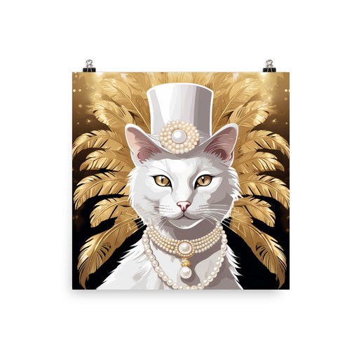 PugMug Custom White Companion Cat Poster