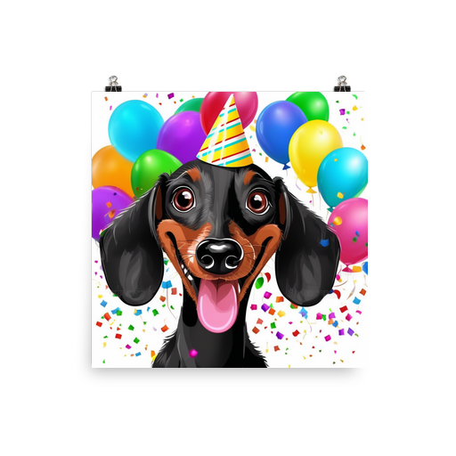 PugMug Custom Black Dachshund Poster