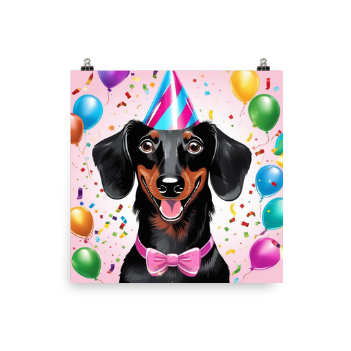 PugMug Custom Black Dachshund Poster