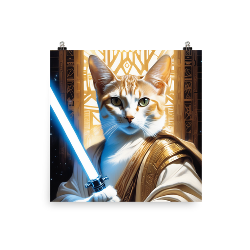 PugMug Custom White Abyssinian Cat Poster