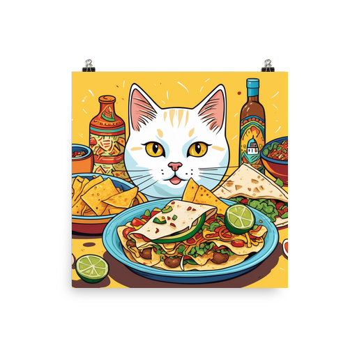 PugMug Custom White Companion Cat Poster