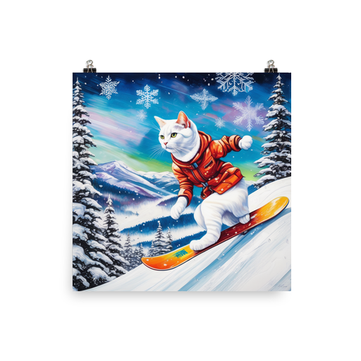 PugMug Custom White Companion Cat Poster