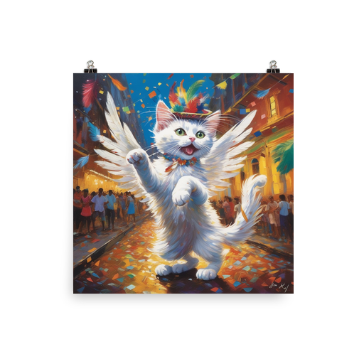 PugMug Custom White Companion Cat Poster