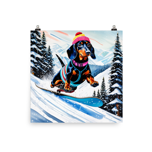 PugMug Custom Black Dachshund Poster