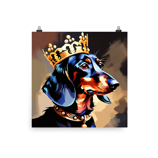 PugMug Custom Black Dachshund Poster