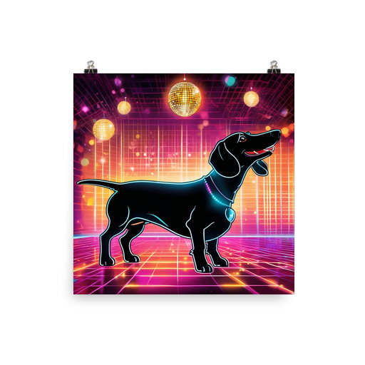 PugMug Custom Black Dachshund Poster