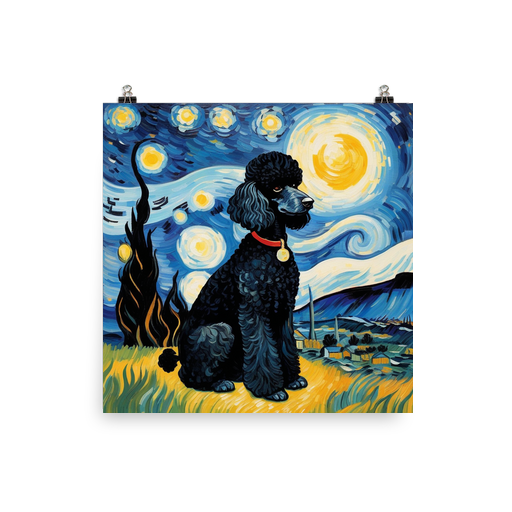 PugMug Custom Black Poodle Poster