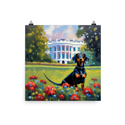 PugMug Custom Black Dachshund Poster