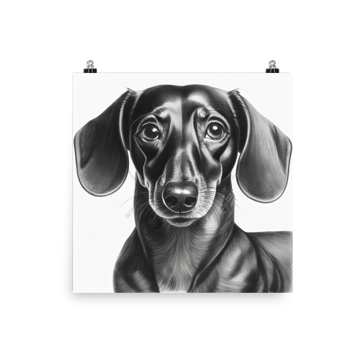 PugMug Custom Black Dachshund Poster
