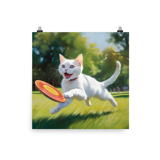 PugMug Custom White Companion Cat Poster